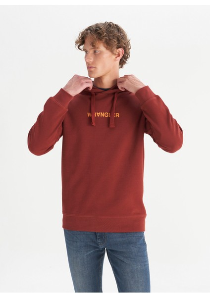 Kapüşon Yaka Bordo Erkek Sweatshırt W2520122810 Bordo Sweatshirt modelleri