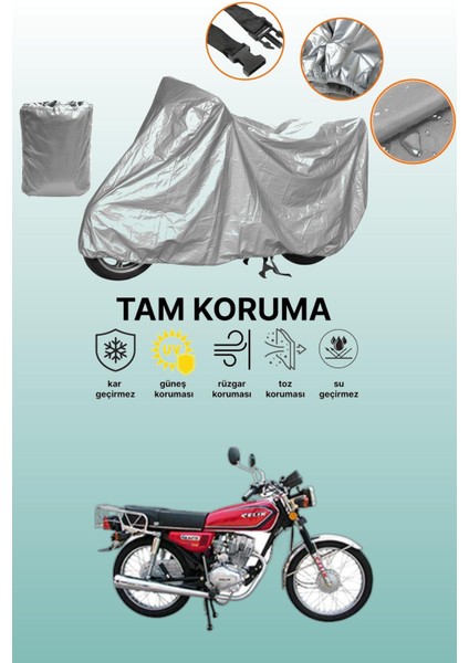 Gri Çelik Motor Victory 125 Uyumlu Motosiklet Brandası, Koruyucu Örtü, Motor Branda