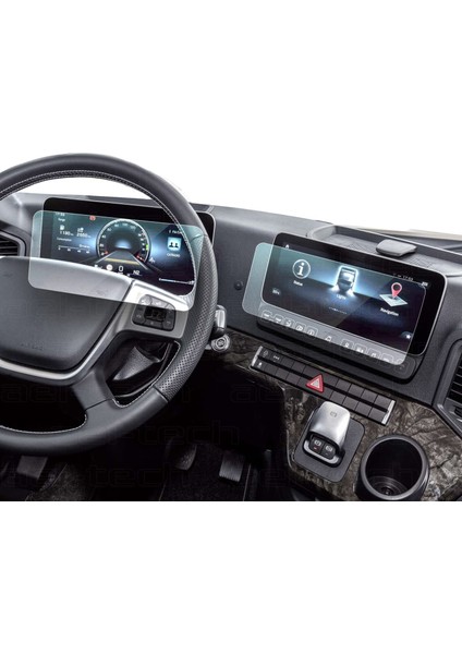 Mercedes Actros Uyumlu Dijital Gösterge ve Navigasyon 9h Nano Ekran Koruyucu 2'li Set