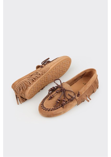 Naturel Deri Kadın Günlük Ayakkabı modelleri