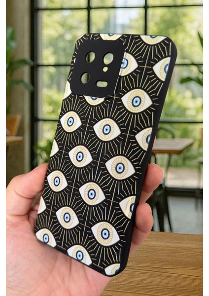 Xiaomi Mi 13 Uyumlu Evıl Eye Desenli Silikon Darbe Emici Klasik Korumalı Rubber Kılıf fırsatları