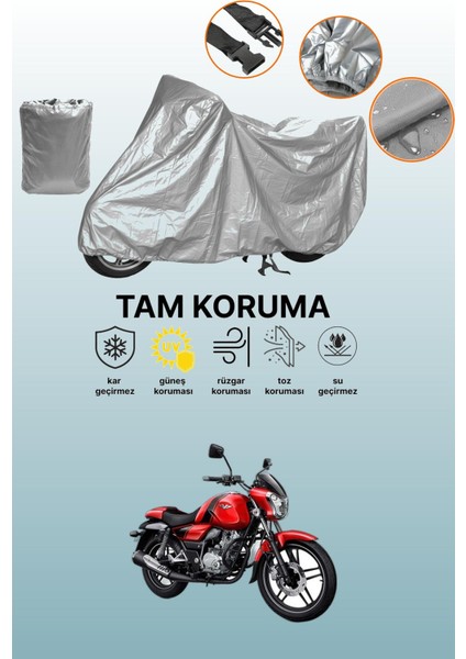 Gri Bajaj V 15 Uyumlu Motosiklet Brandası, Koruyucu Örtü, Motor Branda