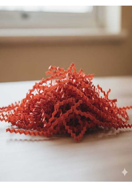 Nar Çiçeği Z Zigzag Kırpık Kâğıt – Hediye Kutu Içi Dolgu Süsleme ve Dolgu Malzemesi 100 gr