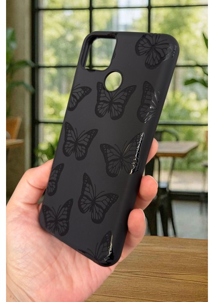 Realme C25S Uyumlu Siyah Kelebek Desenli Silikon Darbe Emici Klasik Korumalı Rubber Kılıf fırsatları