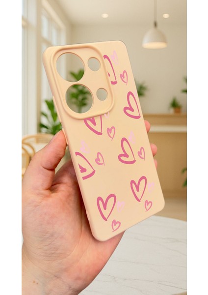 Xiaomi Redmi Note 13 Pro 4g Pembe Kalp Desenli Silikon Darbe Emici Klasik Korumalı Rubber Kılıf indirimleri