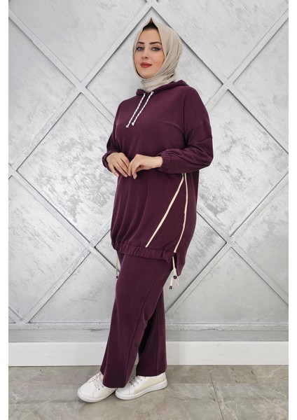 Kadın Kapüşonlu Kombinli Tesettür Takım