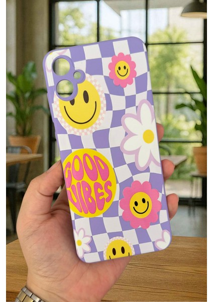 Samsung Galaxy A05 Uyumlu Good Vibes Silikon Darbe Emici Klasik Korumalı Rubber Kılıf