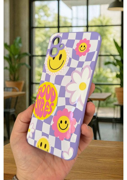 Samsung Galaxy A05 Uyumlu Good Vibes Silikon Darbe Emici Klasik Korumalı Rubber Kılıf modelleri