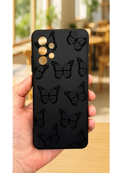 Samsung Galaxy A32 -Siyah Kelebek Desenli Silikon Darbe Emici Klasik Korumalı Rubber Kılıf fiyatları