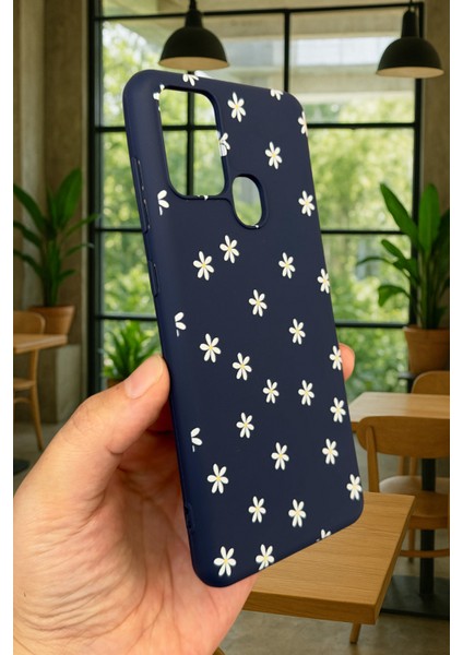 Samsung Galaxy A21S Uyumlu Mini Papatya Desenli Silikon Darbe Emici Klasik Korumalı Rubber Kılıf fırsatları