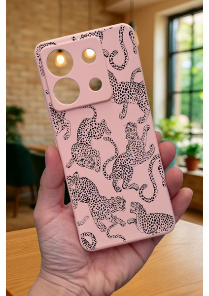 Xiaomi Redmi Note 13 Pro 5g Leopar Desenli Silikon Darbe Emici Klasik Korumalı Rubber Kılıf