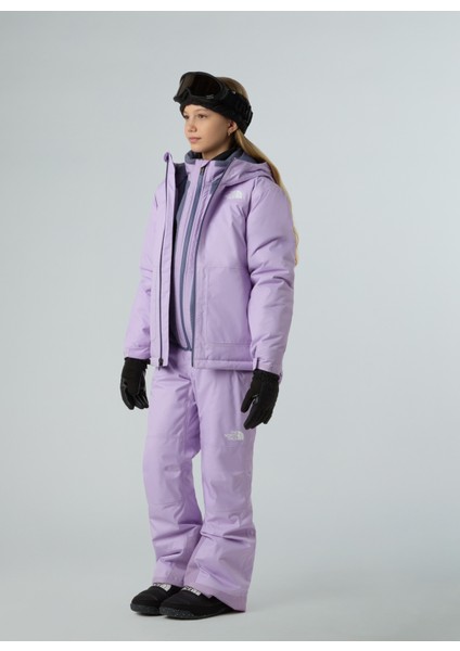 Lastikli Bel Lila Kız Çocuk Kayak Pantolonu NF0A88UHQZI1-G Freedom Insulated Pa