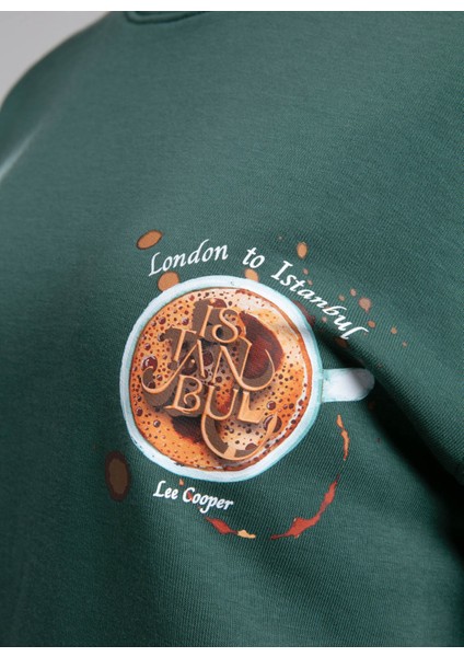 O Yaka Düz Zümrüt Yeşili Kadın Sweatshırt 261 Lcf 241013 Iona Zümrüt modelleri