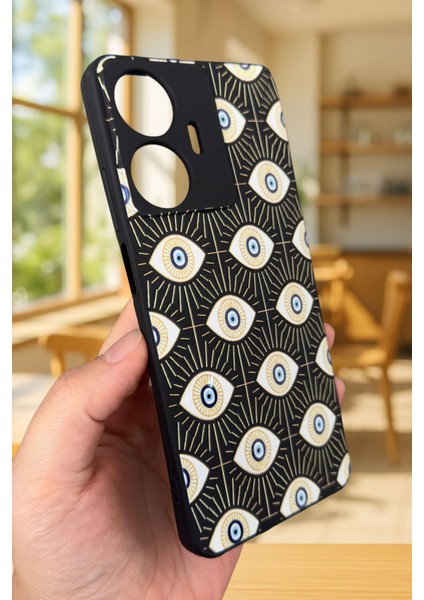 Realme C55 Uyumlu Evıl Eye Desenli Silikon Darbe Emici Klasik Korumalı Rubber Kılıf fırsatları