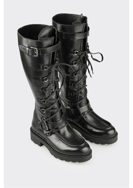 Siyah Deri Kadın Çizme fiyatları