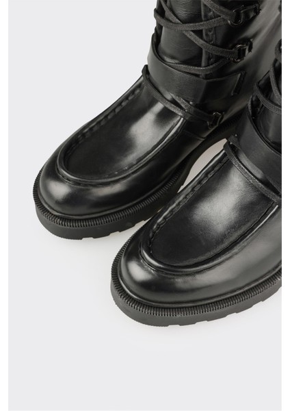 Siyah Deri Kadın Çizme fırsatları