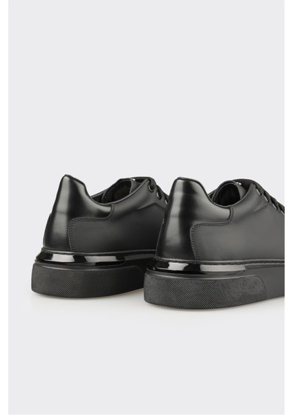 Siyah Deri Erkek Spor Ayakkabı indirimleri