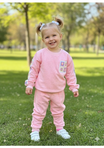 Kız Çocuk Alt Üst Takım Uzun Kollu Eşofman Rahat Şık Modern Tasarım