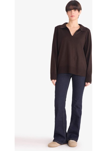 Regular Fit Polo Yaka Triko Kazak F0405AX25WN fiyatları