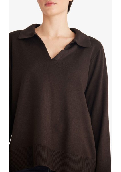 Regular Fit Polo Yaka Triko Kazak F0405AX25WN fırsatları