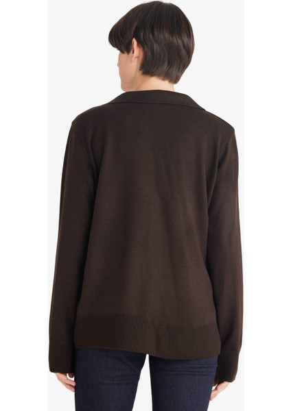 Regular Fit Polo Yaka Triko Kazak F0405AX25WN indirimleri