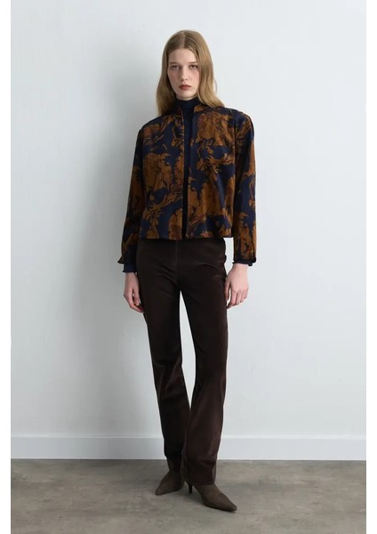 Anka Koleksiyonu Hakim Yaka Kadife Ceket - Lacivert modelleri