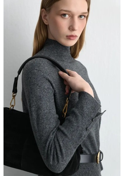 Yünlü Triko Bluz - Antrasit fiyatları