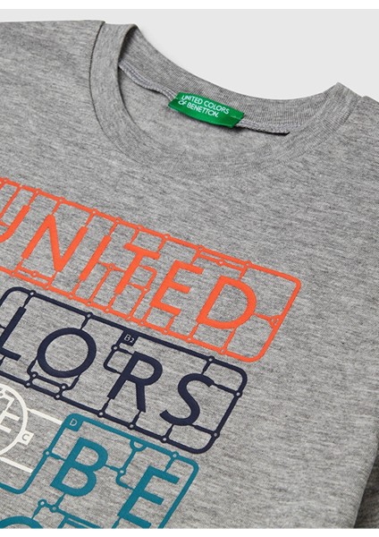 Baskılı Gri Melanj Erkek Çocuk T-Shirt 3I1XC10Q4 fiyatları