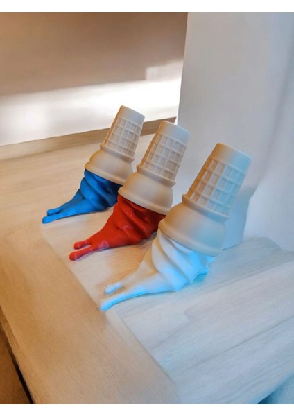 Dondurma Şeklinde 3’lü Havlu Askısı – Renkli Duvar Askılığı