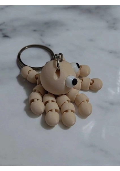 Esnek Ahtapot Anahtarlık – Bej Dekoratif Model modelleri