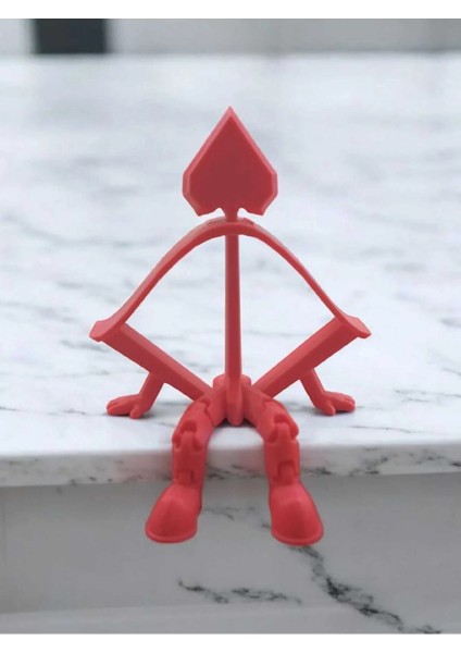 Eklemli Aşk Tanrısı 3D Yaylı Kalp Figür