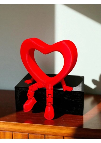 Eklemli Açık Kalp 3D Dekoratif