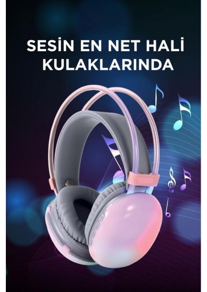 Kablosuz Rgb Işıklı Kulak Üstü Bluetooth Kulaklık modelleri