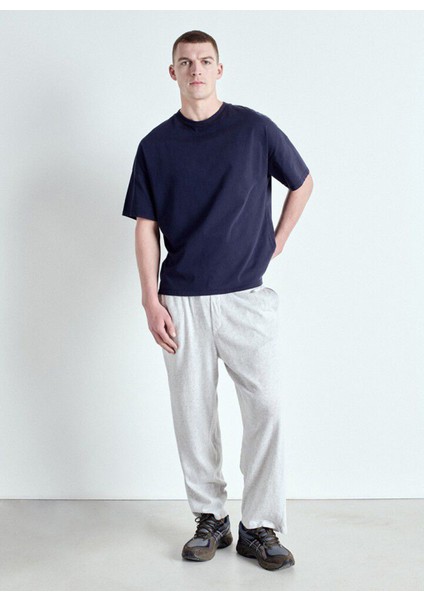 Bisiklet Yaka Lacivert Erkek T-Shirt MFIZ02AH25NAVVIN