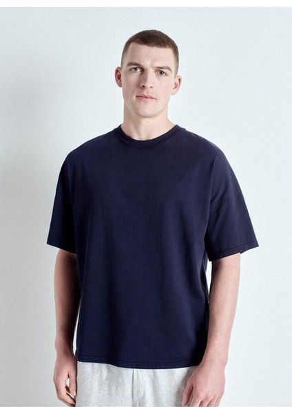 Bisiklet Yaka Lacivert Erkek T-Shirt MFIZ02AH25NAVVIN fiyatları