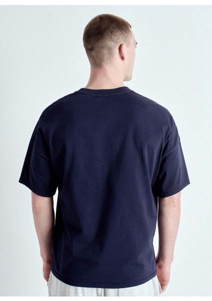 Bisiklet Yaka Lacivert Erkek T-Shirt MFIZ02AH25NAVVIN fırsatları