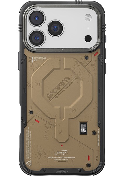 iPhone 17 Pro Uyumlu Kılıf M-Safe Şarj Özellikli Airbag Tasarımlı Skinarma Vigor Kapak Kahverengi