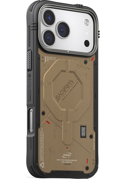 iPhone 17 Pro Uyumlu Kılıf M-Safe Şarj Özellikli Airbag Tasarımlı Skinarma Vigor Kapak Kahverengi fiyatları