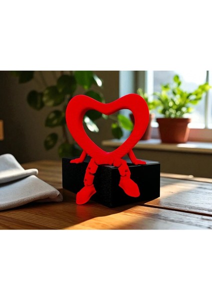 Eklemli Açık Kalp 3D Dekoratif