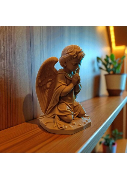 Diz Çökmüş Dua Eden Küçük Melek Figürü modelleri