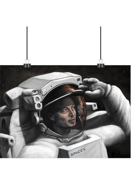 Elon Musk Poster2 - Retro Duvar Dekoru
