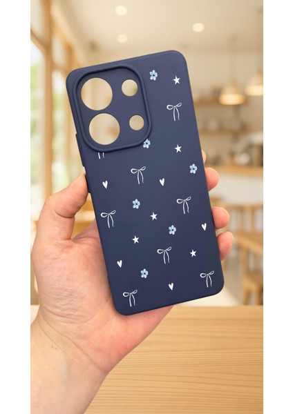 Xiaomi Redmi Note 13 Pro 4g Mini Fiyonk Desenli Silikon Darbe Emici Klasik Korumalı Rubber Kılıf