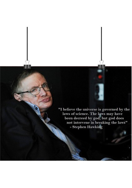 Stephen Hawking Poster2 - Retro Duvar Dekoru