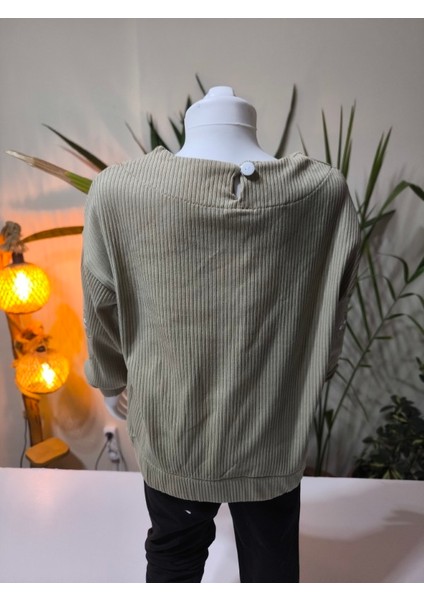 kız Çocuk Fitilli Taş Işlemeli Nakışlı Sweat Bluz Kaşkorse