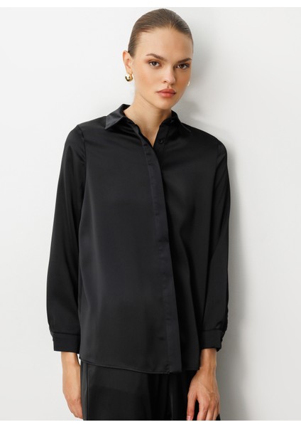 Klasik Yaka Düz Siyah Kadın Tunik M1MZ1030210162 fiyatları