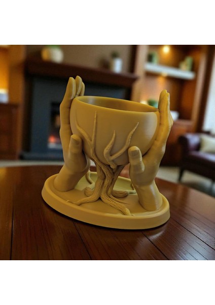 İki El Çiçek Saksısı – Dekoratif Modern El Figürlü Saksı