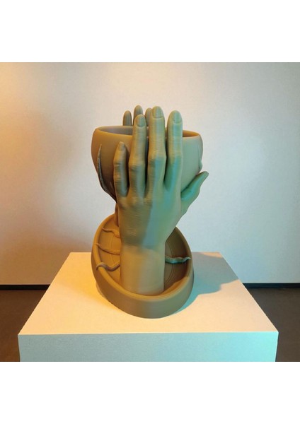 İki El Çiçek Saksısı – Dekoratif Modern El Figürlü Saksı fiyatları