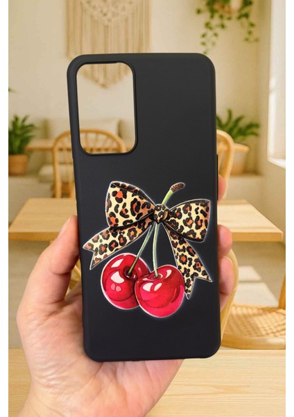 Oppo A16 Uyumlu Kiraz Leopar Fiyonk Desenli Silikon Darbe Emici Klasik Korumalı Rubber Kılıf fiyatları