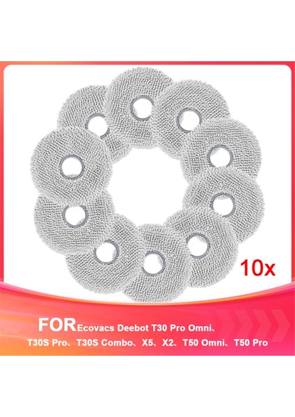 Ecovacs Deebot T30 Pro Omni, T30S Pro, X5, X2, T50 Omni, T50 Pro, Robot Süpürge, Yeniden Kullanılabilir Yedek Paspas Için Mendiller (Yurt Dışından)
