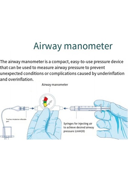 Trakeal Entübasyon Balon Basınç Ölçer Satürasyon Algılama 2 Adet (Yurt Dışından) fırsatları